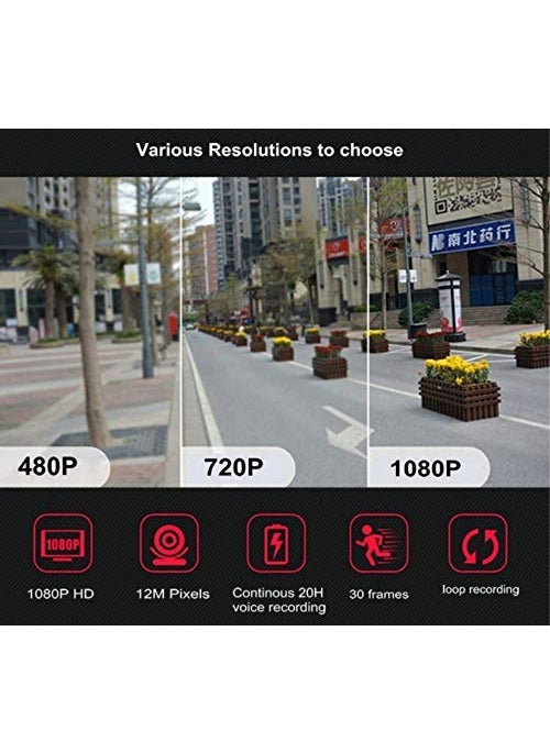 TECHNOVIEW TECHNOVIEW Portable Small VideoAudio Micro Pocket DVR with 6 IR Cop Camera Night Vision Full HD 1080p with Pocket Clips Wearable Body Camera Recorder Indoor Outdoor  - Image 4