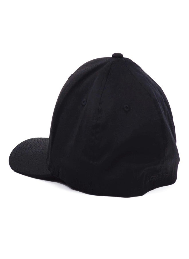 ARIAT Men's Black Flexfit Shield Logo Cap - Image 5