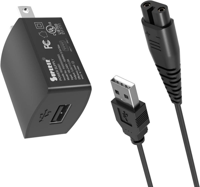 سلك شاحن مناسب لمشذب لحية هاتكر ومشذب شعر لاسلكي ومقصات شعر برو RFC696 RFC676 RFC598 ماكينة حلاقة كهربائية