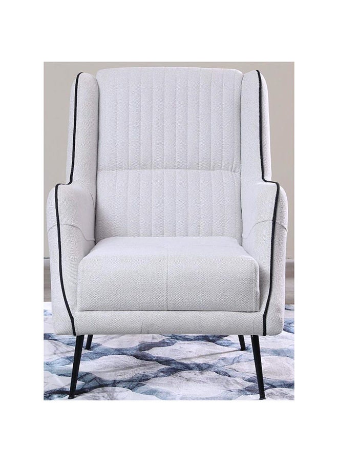 DANUBE HOME Form 1 Seater Fabric Sofa Accent Chair Modern Design One Seat Sofas Living Room Furniture 75x80x94cm Beige - Image 2