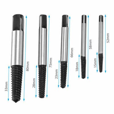 YADAV 5pcs Screw Extractor Set Easy Out Drill Bits Guide Broken Screws Bolt Remover - Image 2