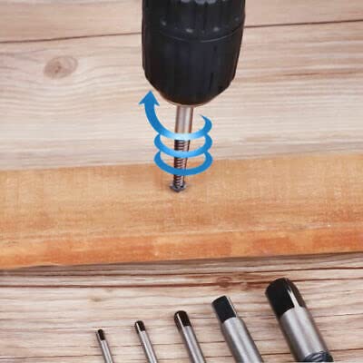 YADAV 5pcs Screw Extractor Set Easy Out Drill Bits Guide Broken Screws Bolt Remover - Image 4