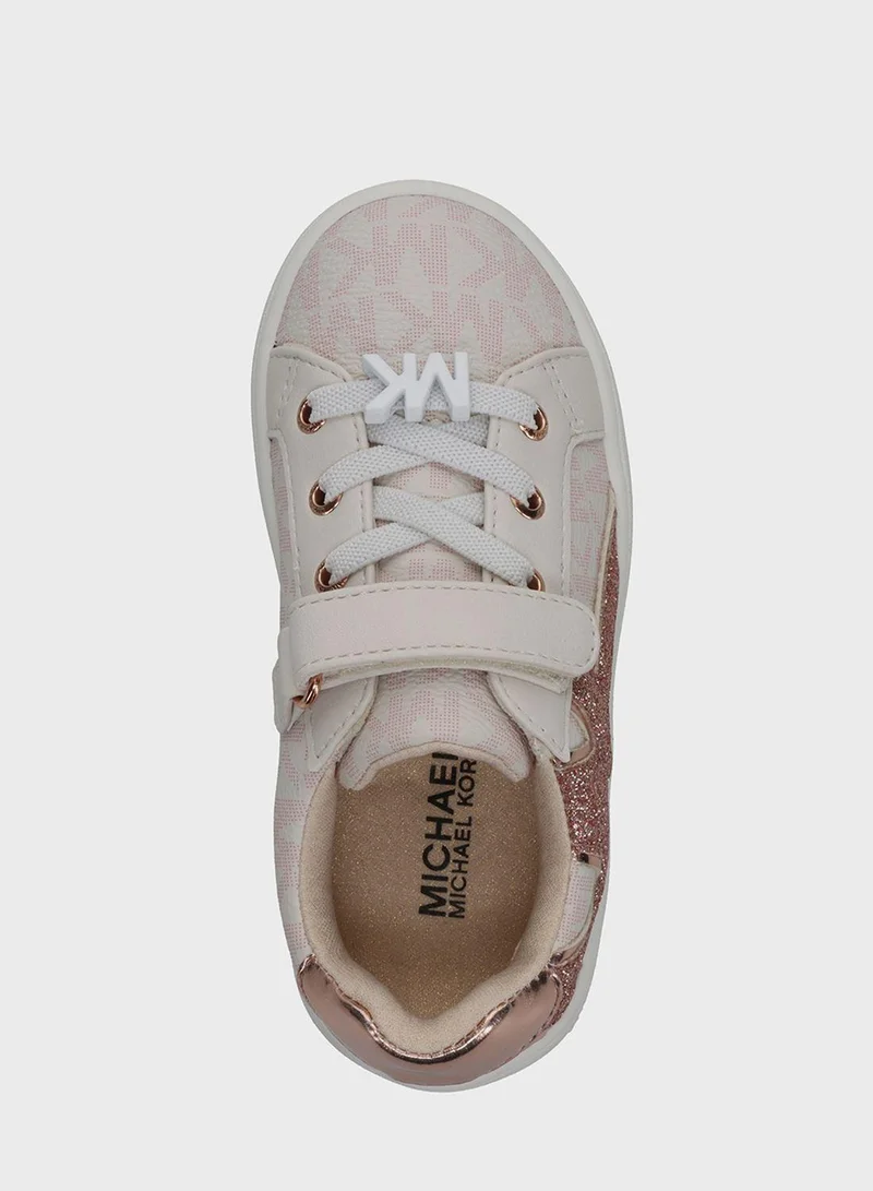 Michael Kors Kids Jem Airin Ps Low Top Velcro Sneakers