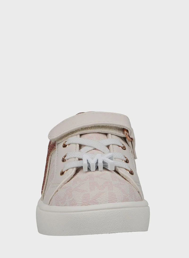 Michael Kors Kids Jem Airin Ps Low Top Velcro Sneakers