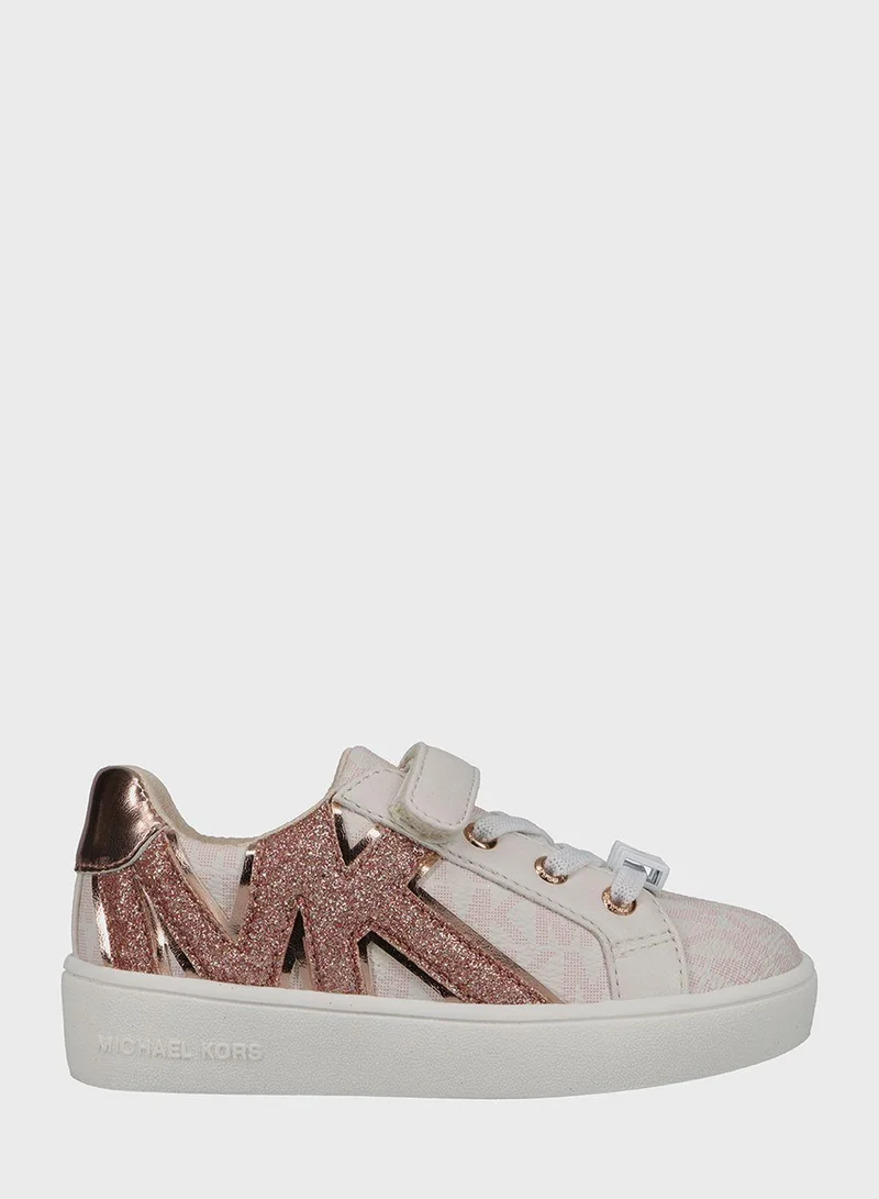 Michael Kors Kids Jem Airin Ps Low Top Velcro Sneakers