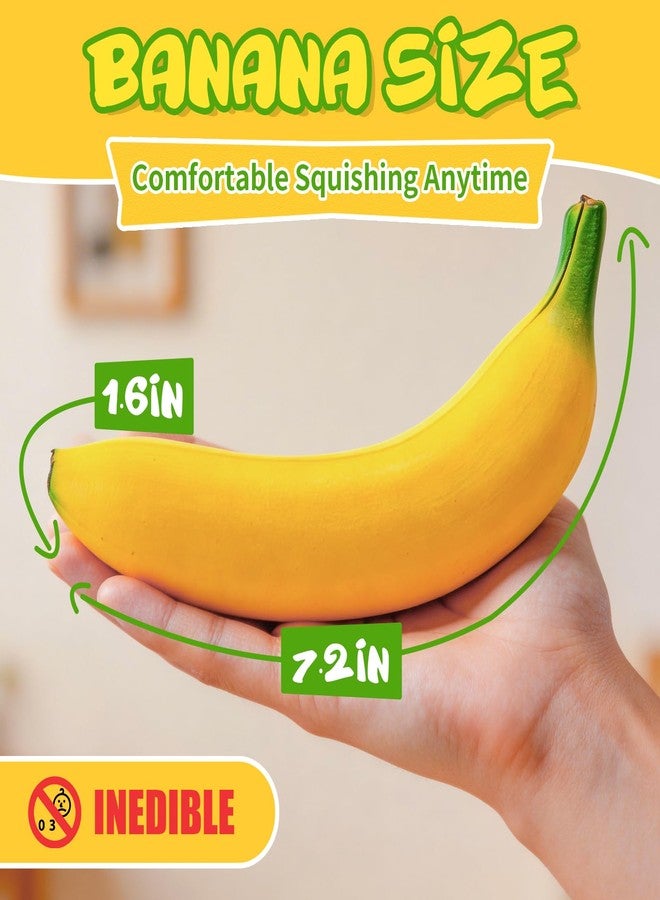 VOOYVEX 3PCS Bannana Squishy Stress Toy Fake Stretchy Banana Foam Squishies Squishy Fidget Toys Stress Relief Anti Stress Stretchy Bannana Toys - Image 2