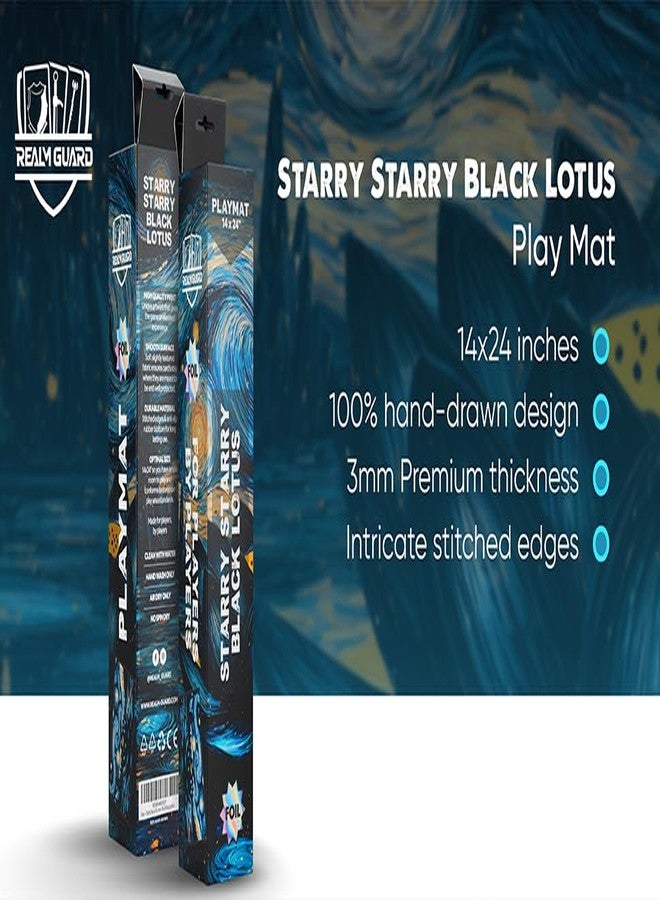 Realm Guard (Starry Starry Black Lotus) 14x24 TCG/MTG Playmat (Foil/Holographic) - Image 4