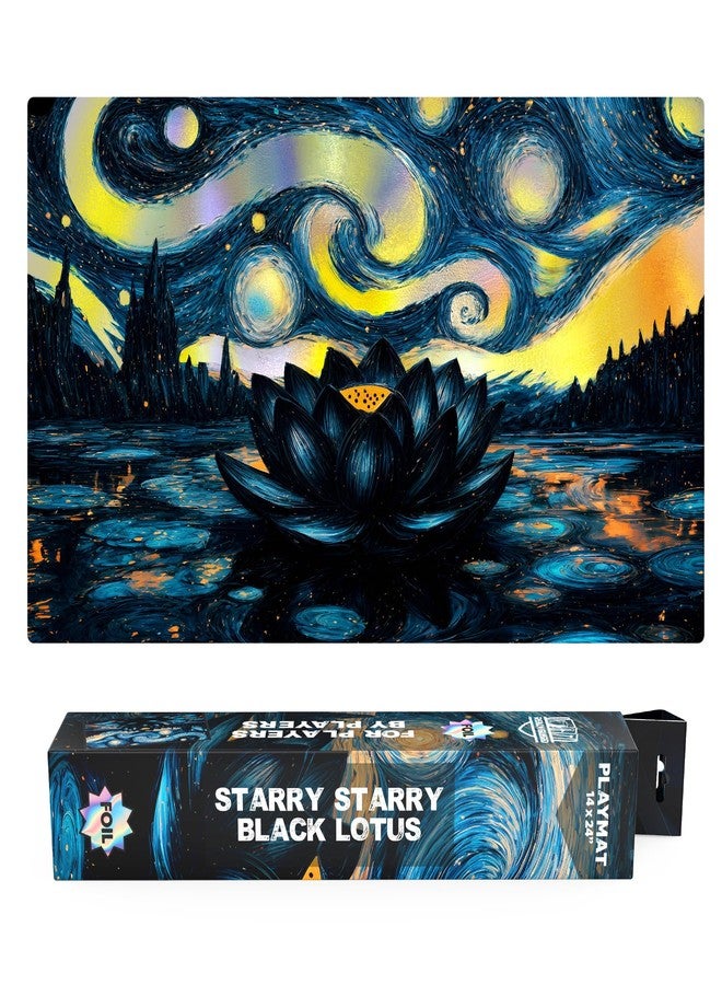 Realm Guard (Starry Starry Black Lotus) 14x24 TCG/MTG Playmat (Foil/Holographic) - Image 1