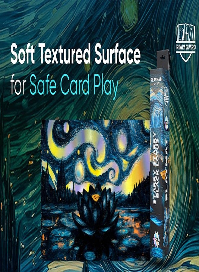 Realm Guard (Starry Starry Black Lotus) 14x24 TCG/MTG Playmat (Foil/Holographic) - Image 2