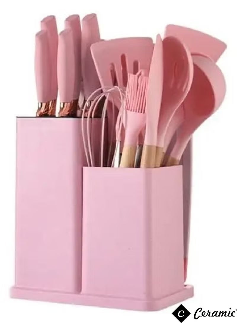 CREAMIC Kitchen Utensils Set of 19 Silicone Cooking Utensils - Image 3