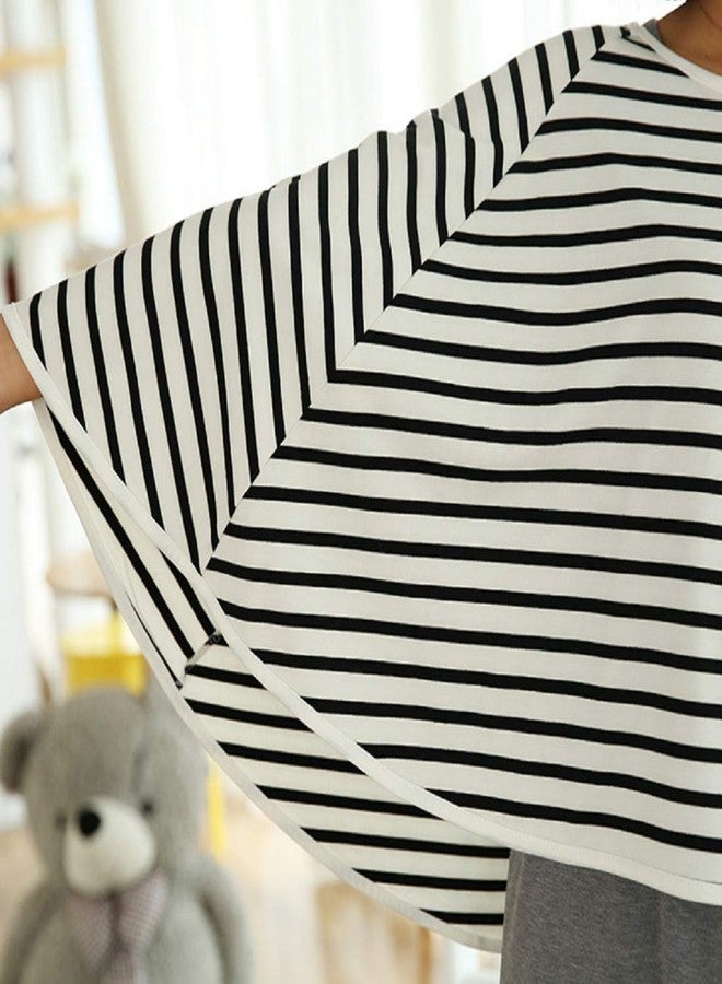 Sunkizzrs® Cotton 360° Nursing Covers for Breastfeeding - Feeding Cover Breastfeeding Mother - Nursing Covers for Feeding Mom - Feeding Scarf Breastfeeding - Breastfeeding Cover (Black & White) - Image 4
