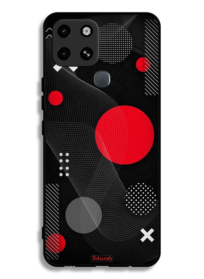 Tolwak Infinix Smart 6 Protective Case Cover Round And Cross Shape Pattern - Image 2