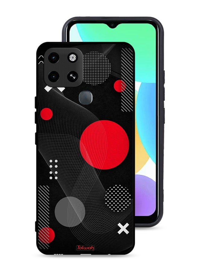 Tolwak Infinix Smart 6 Protective Case Cover Round And Cross Shape Pattern - Image 1