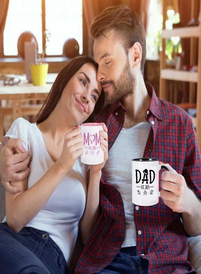 LOZACHE New Mom Dad Coffee Mugs est 2025 with Decision Coin, Expecting Couple Gifts for New Parents Frist Time Mom Dad Soon To Be, Pregnancy Expectant Parents Gifts for 1st Time Mothers Day (2025) - Image 4