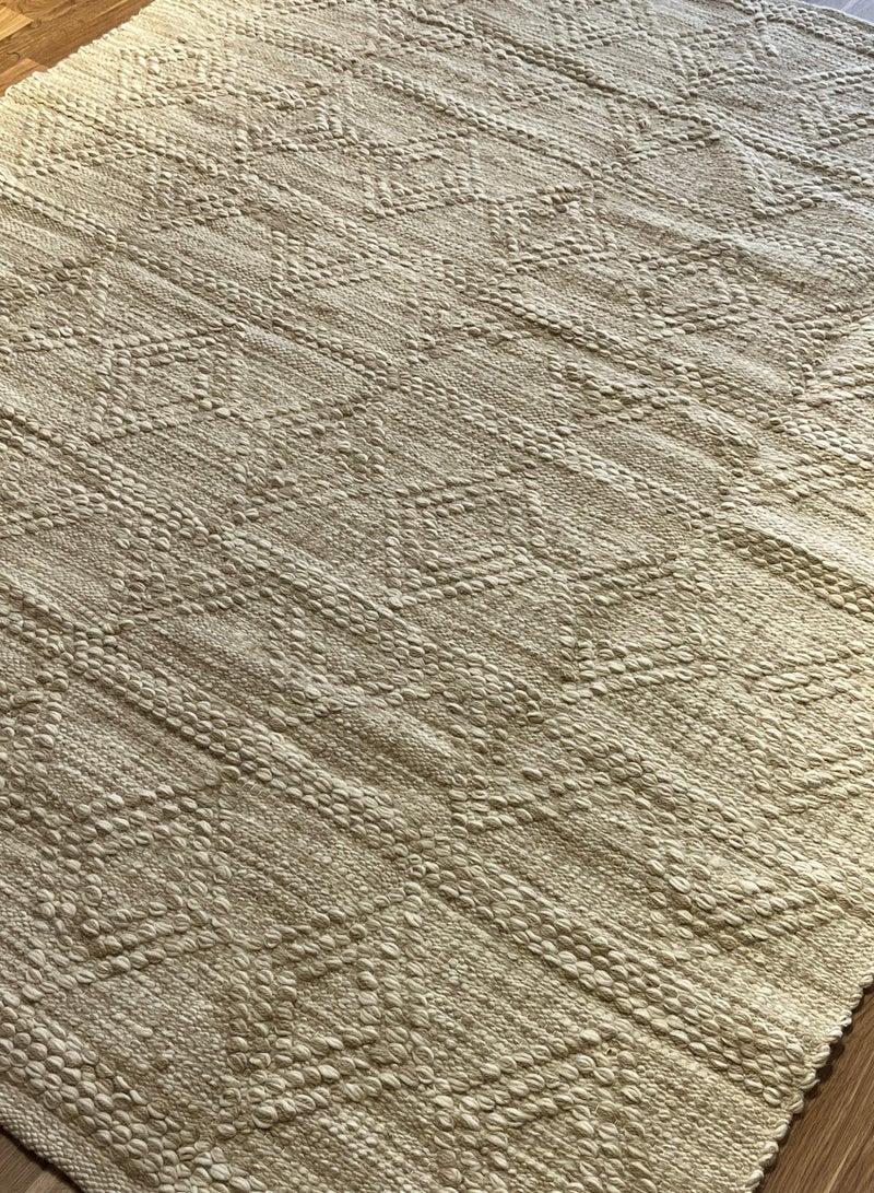 كيليم ستوديو كليم صناعه يدوي عصري  بيج وأوف وايت - Image 1