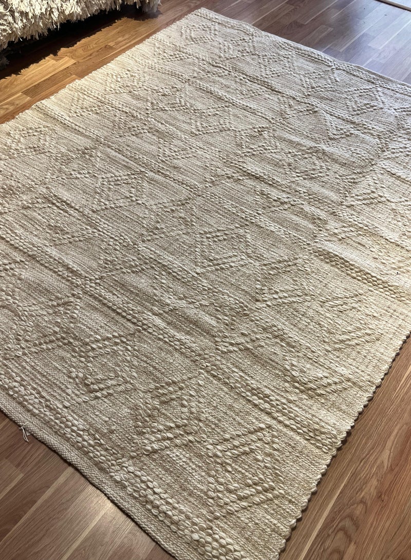 كيليم ستوديو كليم صناعه يدوي عصري  بيج وأوف وايت - Image 2