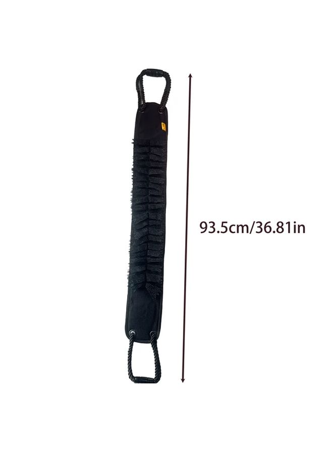 Extra Long Back Scrubber 36 4 Inch Black Deep Cleansing Exfoliating Smoothing Fine Loofah Mesh Textured Surface - Image 3