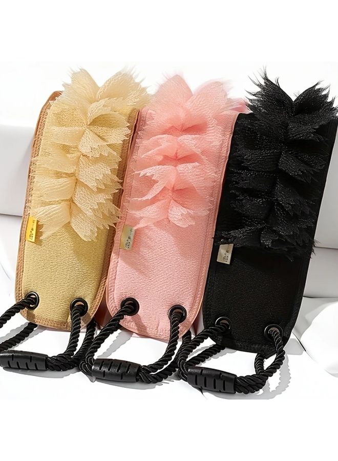 Extra Long Back Scrubber 36 4 Inch Black Deep Cleansing Exfoliating Smoothing Fine Loofah Mesh Textured Surface - Image 2
