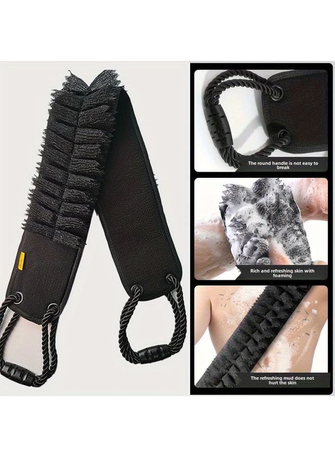 Extra Long Back Scrubber 36 4 Inch Black Deep Cleansing Exfoliating Smoothing Fine Loofah Mesh Textured Surface - Image 4