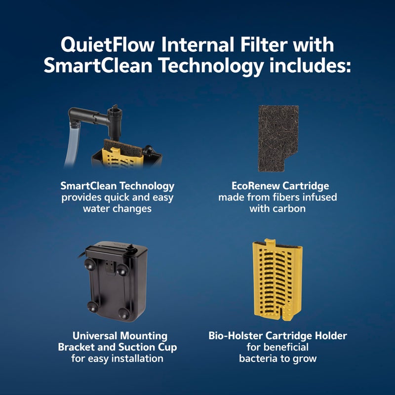 Aqueon QuietFlow Internal Filter with SmartClean Technology, Extra Small - Image 2