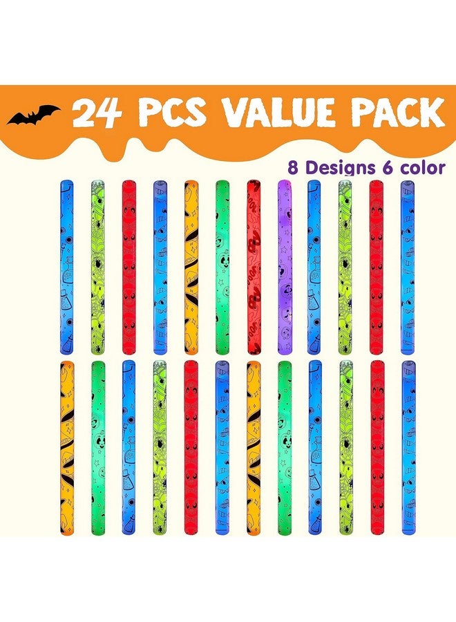 JOYIN 24 Pcs Halloween Glow Stick Hanging Wands In 8 Different Pattern Designs And 6 Colors For Halloween Party Favors, Halloween Party Supplies, Glow In The Dark, Halloween Goodie Bag Fillers - Image 2