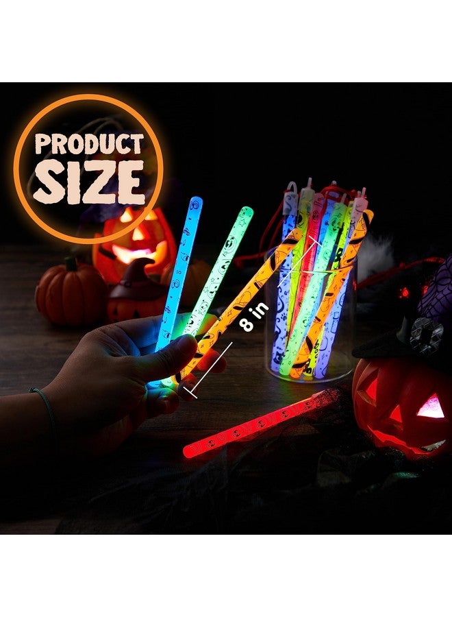 JOYIN 24 Pcs Halloween Glow Stick Hanging Wands In 8 Different Pattern Designs And 6 Colors For Halloween Party Favors, Halloween Party Supplies, Glow In The Dark, Halloween Goodie Bag Fillers - Image 3