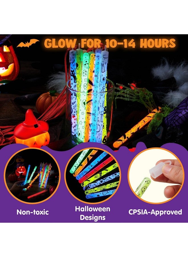 JOYIN 24 Pcs Halloween Glow Stick Hanging Wands In 8 Different Pattern Designs And 6 Colors For Halloween Party Favors, Halloween Party Supplies, Glow In The Dark, Halloween Goodie Bag Fillers - Image 4