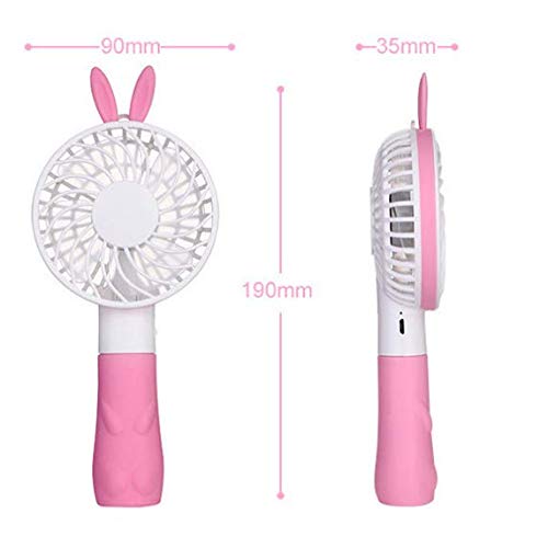 Geeky Portable Princess Rabbit Styled Rechargeable Handheld Fan (Pink) - Image 2