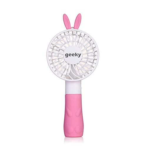 Geeky Portable Princess Rabbit Styled Rechargeable Handheld Fan (Pink) - Image 5