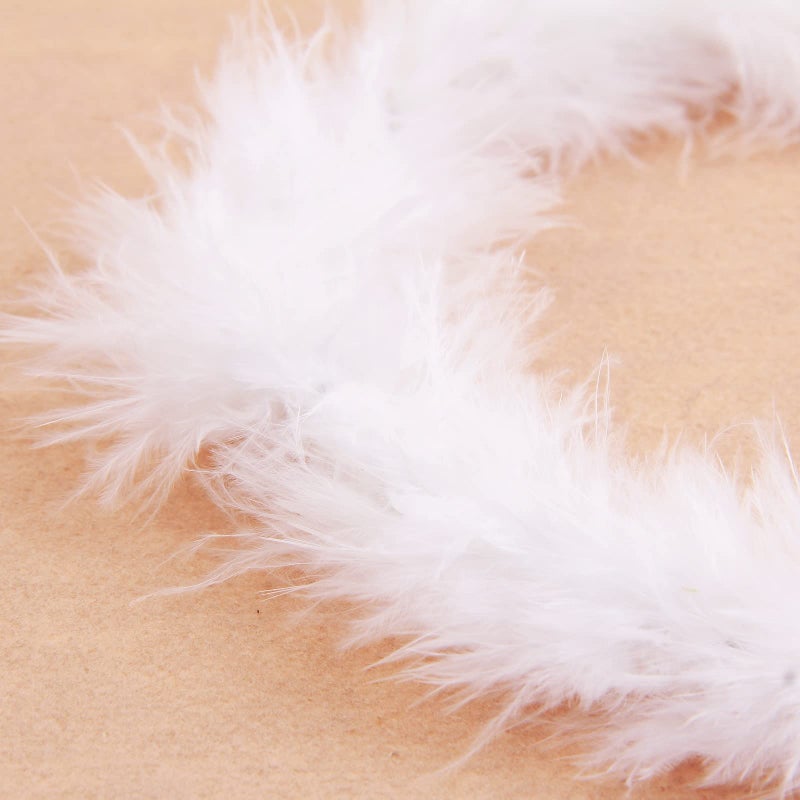 Nishine 2 PACK White Newborn Fuzzy Feather Angel Wings + Headband Set for Baby Cosplay Girls Costume Photography (Angel Ring) - Image 4