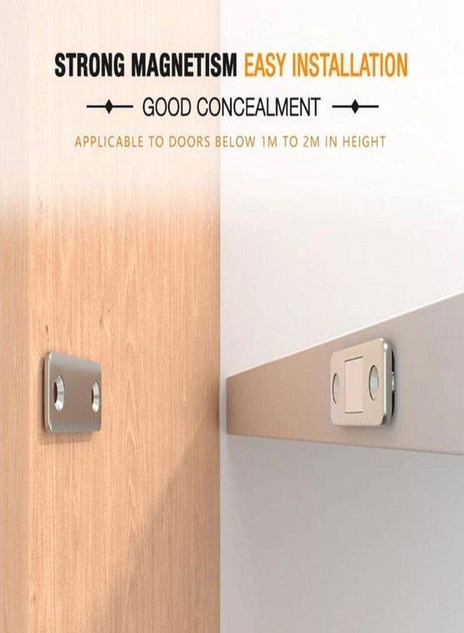 VMD, Ultra Thin I Type Silver Magnetic Steel Stopper/Catcher/Holder for Cupboard Closure/Closet Door and Cabinet (4 cm x 1.5 cm) (Pack of 4) - Image 5