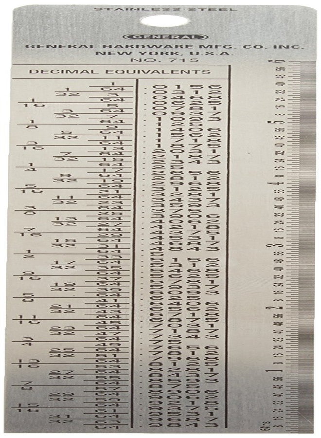 General Tools 715 Tap and Drill Reference Table - Image 2