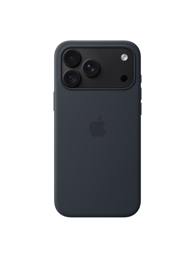 ابل  iPhone 18 Pro Max Silicone Case with MagSafe - Navy Blue - Image 4