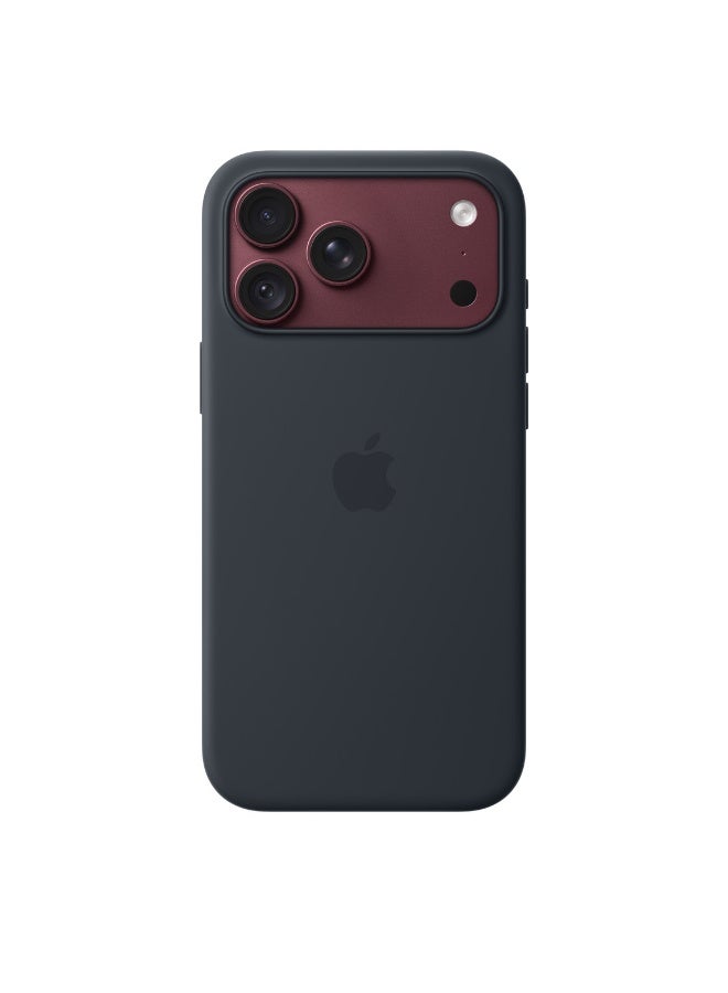 ابل  iPhone 18 Pro Max Silicone Case with MagSafe - Navy Blue - Image 2