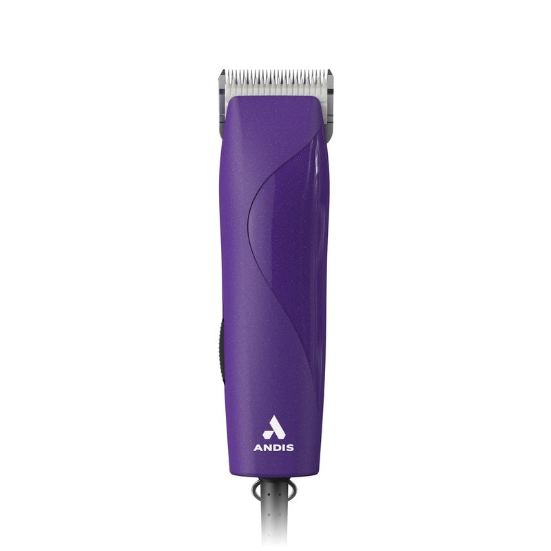 Andis 24820 EasyClip Professional-Animal 7-Piece Detachable Ceramic Blade Clipper Kit, Frustration Free Packaging, Corded Electric, Purple - Image 1