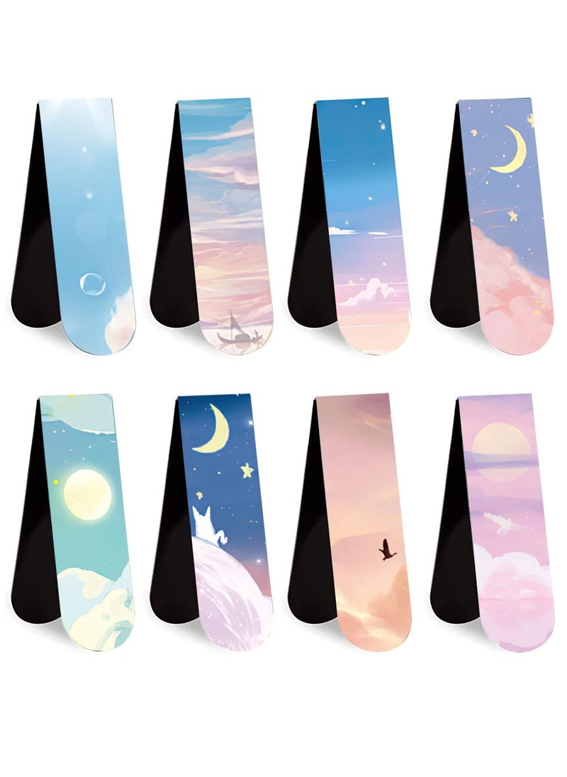 Generic 8 pcs Magnetic Bookmarks, Magnet Page Markers Assorted Page Clips Book Markers for Students Teachers Book Lovers Book Club Library  - Image 1