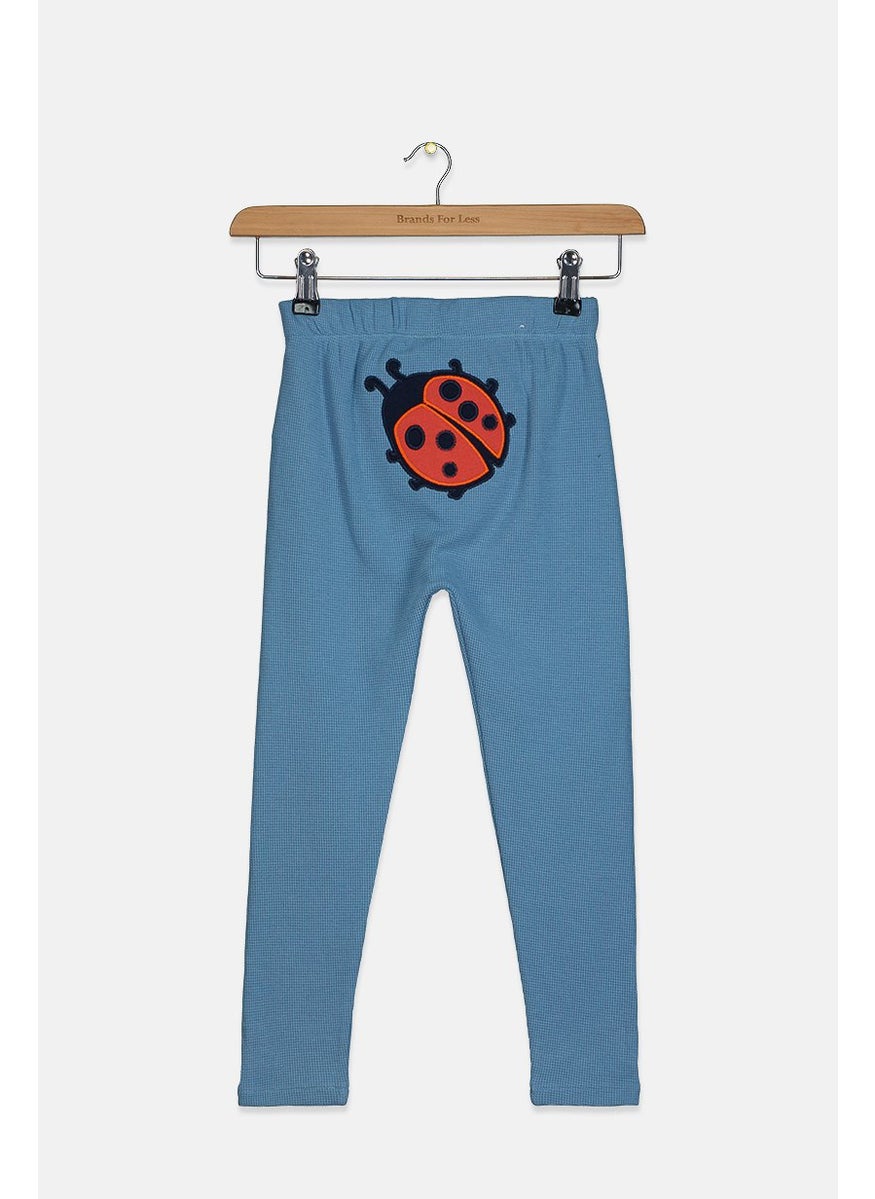 Tchibo Toddlers Girl Jersey Trouser Pants, Blue  - Image 2