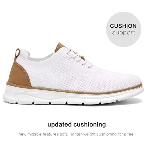 Luogoks Mens Mesh Sneakers Oxfords Lace-Up Lightweight Casual Walking Shoes Fashion Sneakers Shoes - Image 4