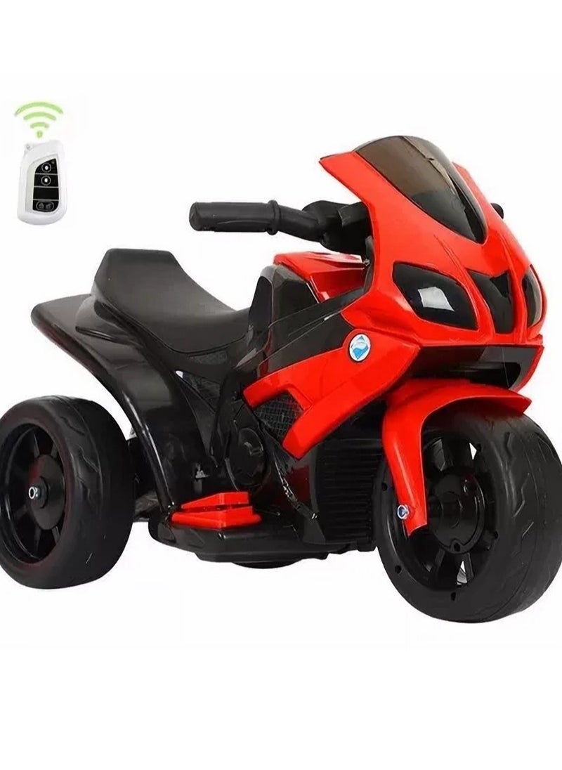 RUIYADA - Kids Sports Motorcycle 6V Ride on Motorcycle with Hand Racing Foot Brake Light Wheel Kids Ride on Toys Children Electric Bike Red - Image 1