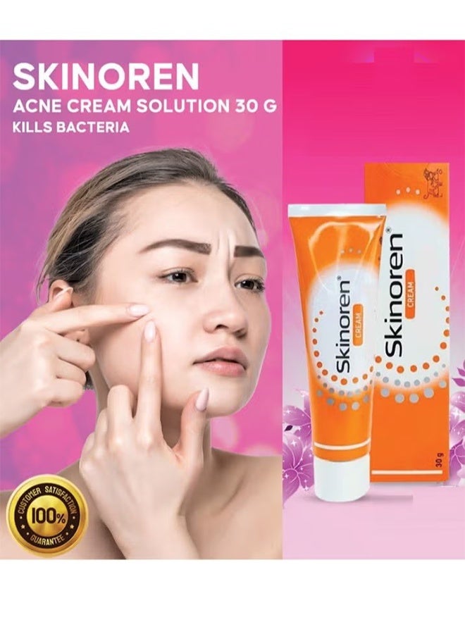 Skinoren Anti Acne Treatment Cream 30g, Lighten the Skin and Treat Pimples, Melasma and Acne, Whitening and Moisturizing Cream - Image 2