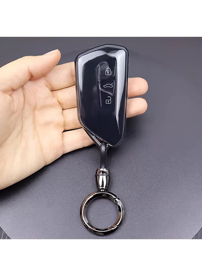 Durable Scratch Resistant Car Key Cover For ID4 ID6 ID7 Black Single Shell - Image 4