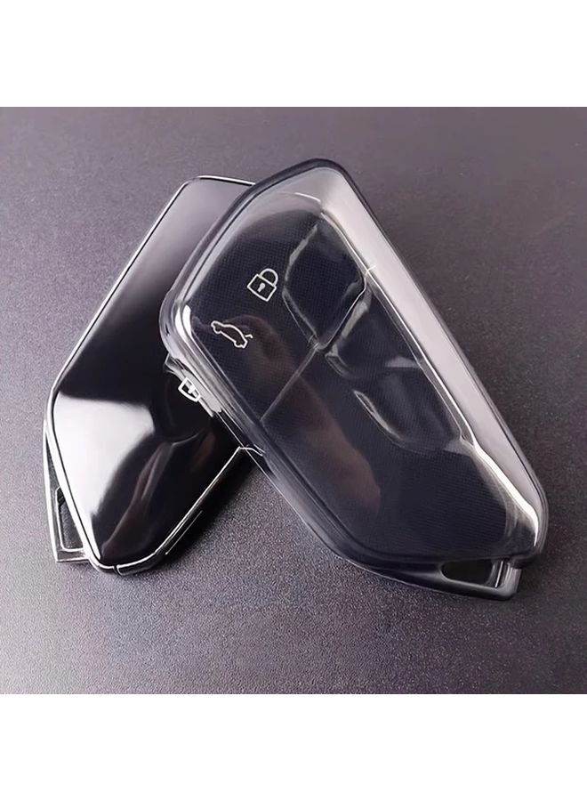 Durable Scratch Resistant Car Key Cover For ID4 ID6 ID7 Black Single Shell - Image 3