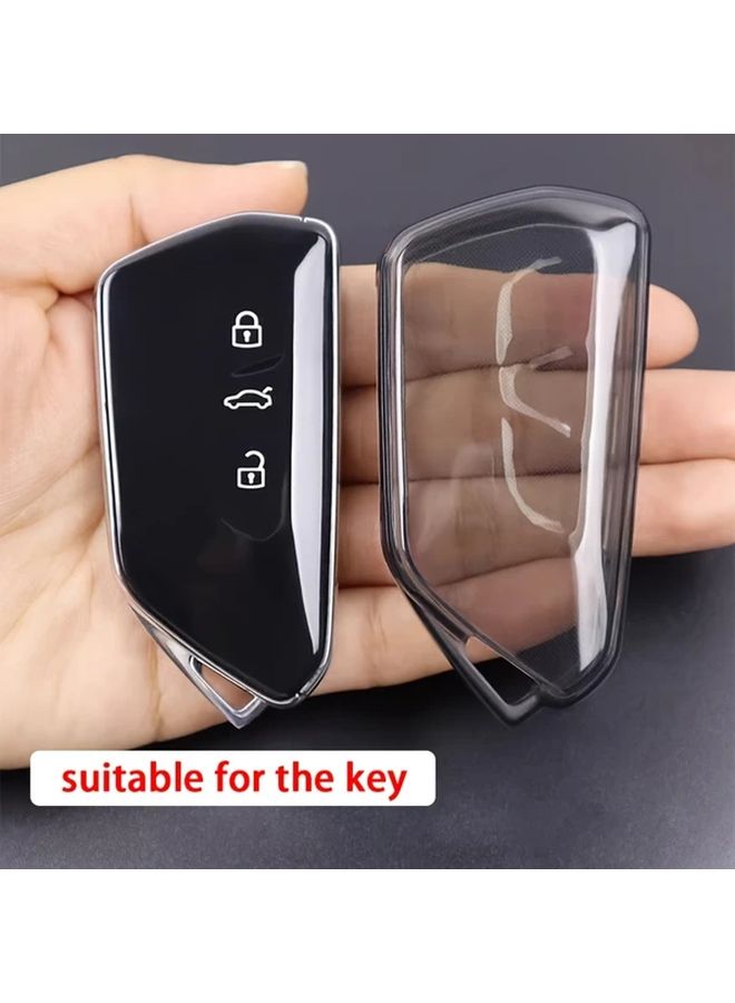 Durable Scratch Resistant Car Key Cover For ID4 ID6 ID7 Black Single Shell - Image 1