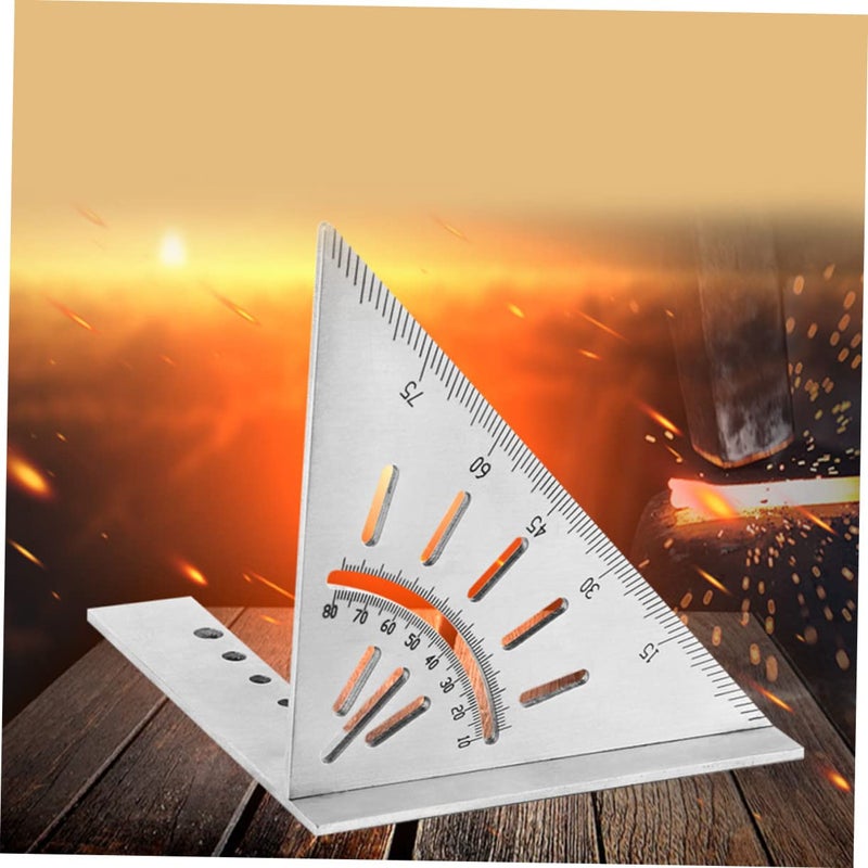 Stainless Steel Woodworking Ruler with Angle Stops Precision Measuring Tool for Carpentry - Image 5