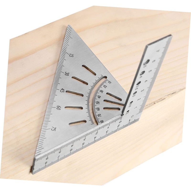 Stainless Steel Woodworking Ruler with Angle Stops Precision Measuring Tool for Carpentry - Image 4