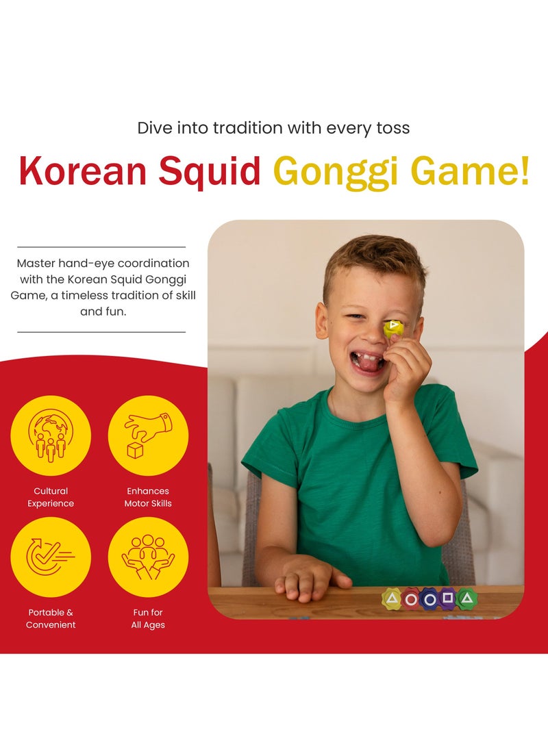 Korean Squid Traditional Play Game Catching Toy, Gonggi Set Squid Gong Gi Game Korean Jack Set (5pc)  - Image 3