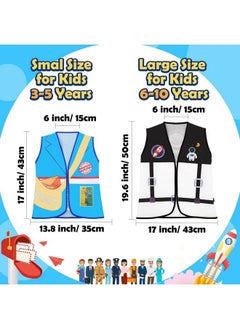 Geyoga 10 Pcs Kids Community Helper Dress Up Vest Career Cosplay Cloth Toddlers Occupation Pretend Play Costume (3 5 Years)  - Image 4