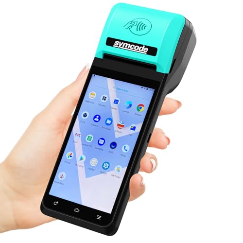 symcode POS PDA Receipt Printer 58mm Thermal Printer with Android 8.1 OS 5.5" Touch Screen.Scan 1D/2D/QR barcodes. Support 3G/4G.Bluethooth. Wi-Fi .NFC. - Image 1