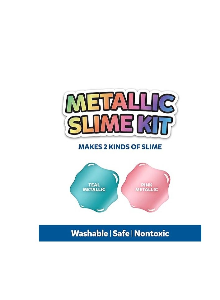 Elmers 4-Piece Metallic Slime Kit Teal/Pink - Image 4