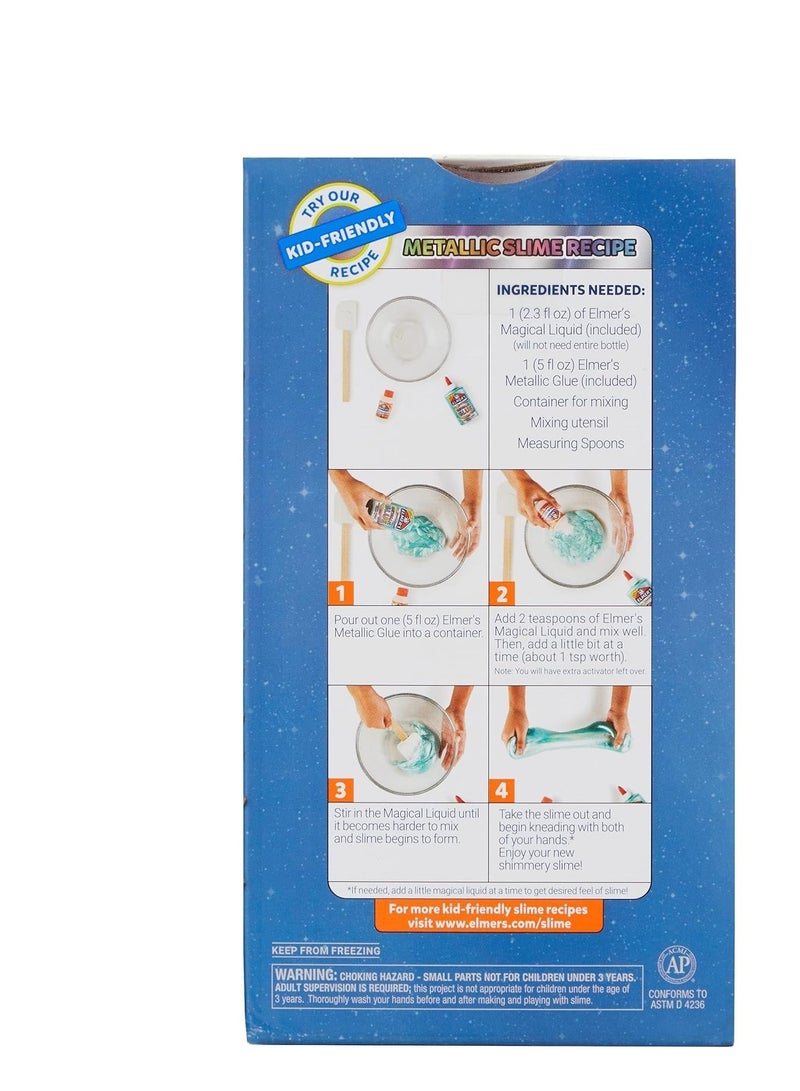 Elmers 4-Piece Metallic Slime Kit Teal/Pink - Image 5